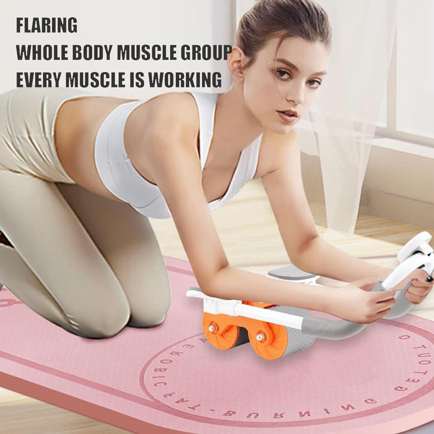 Abdominal Exercise Roller For Men & Women Automatic Rebound